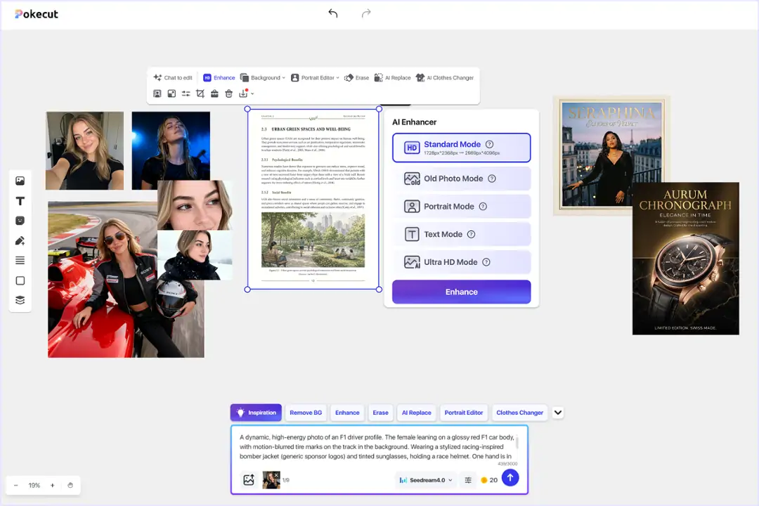 Pokecut visual editing workflow preview