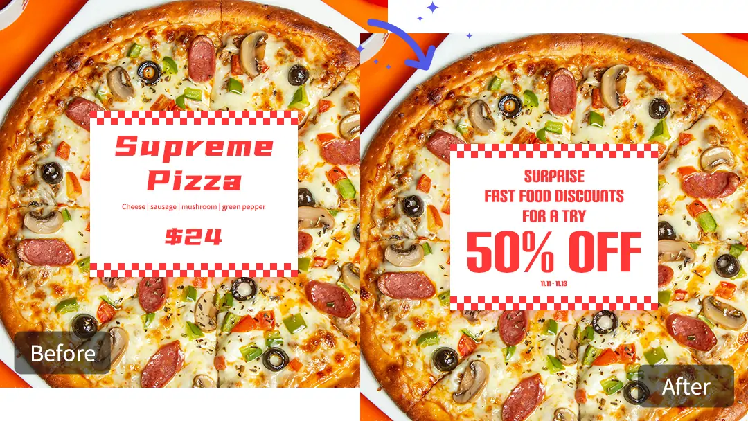 A screenshot before and after using Pokecut to edit screenshot online