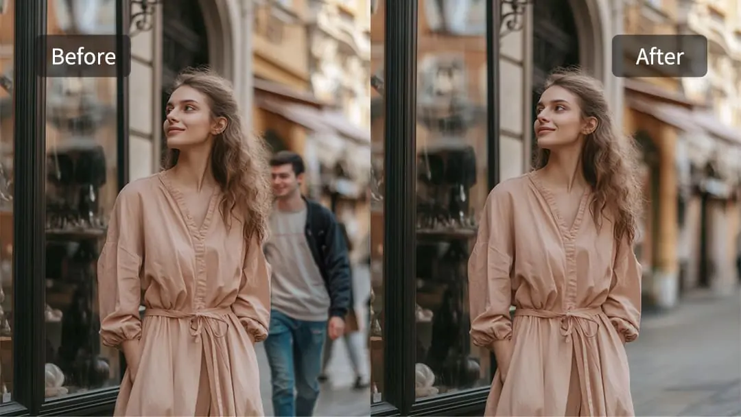 Remove people from photos with one click