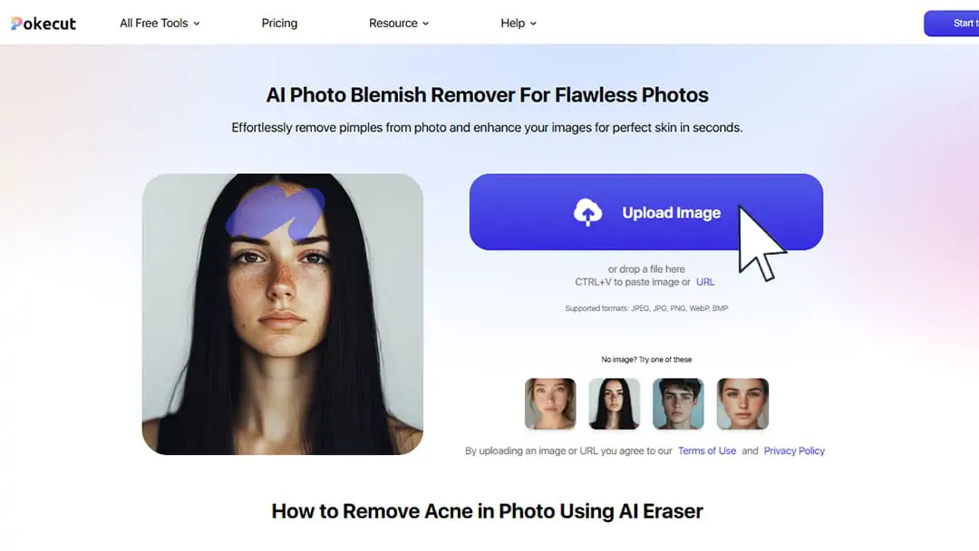 Upload the photo you want to process Upload the photo you want to process