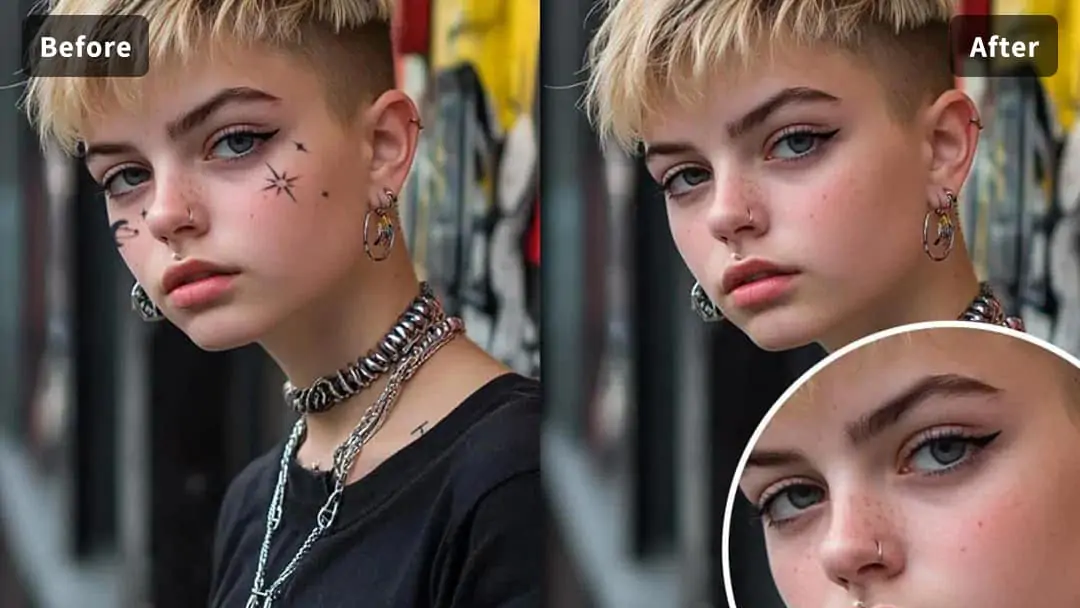 Remove tattoo from photo without losing quality Remove tattoo from photo without losing quality