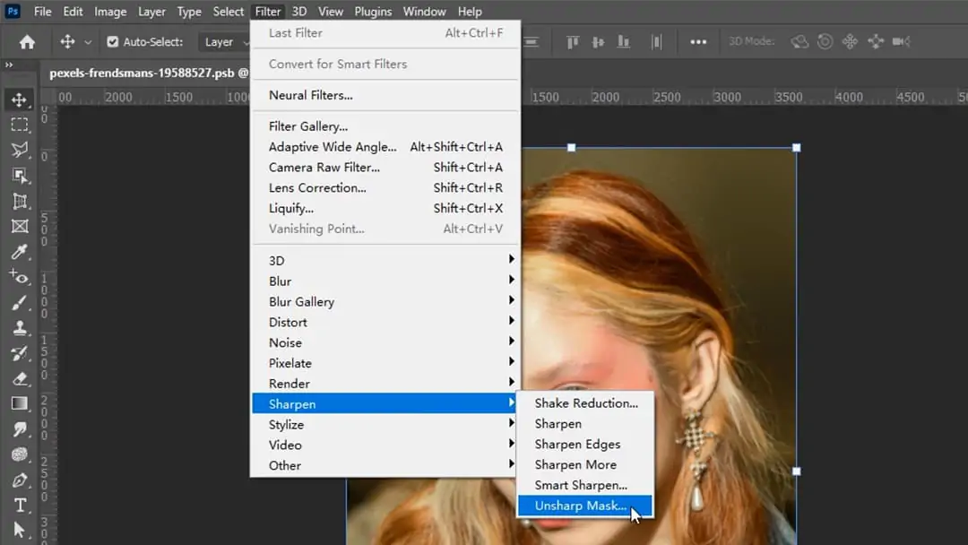 Fix blurry images in Photoshop