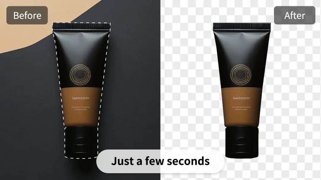 One-click precise background removal for transparent image