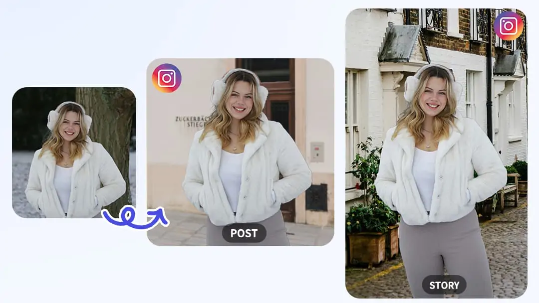 Mengatur ukuran foto Instagram