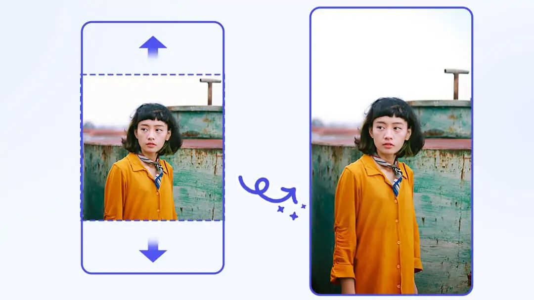 Hasil perbesaran dan unduh gambar