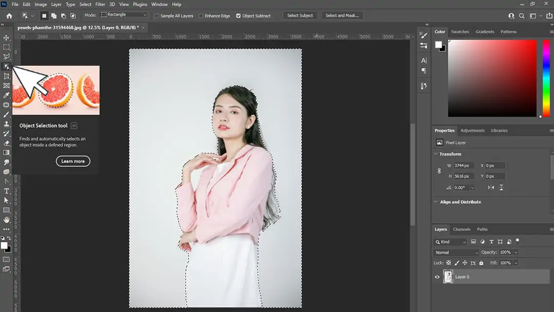 Menggunakan Photoshop untuk memotong latar belakang gambar