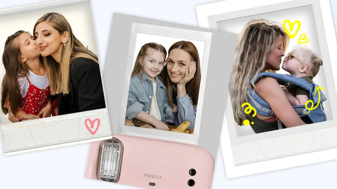 Polaroid style mother’s day photo