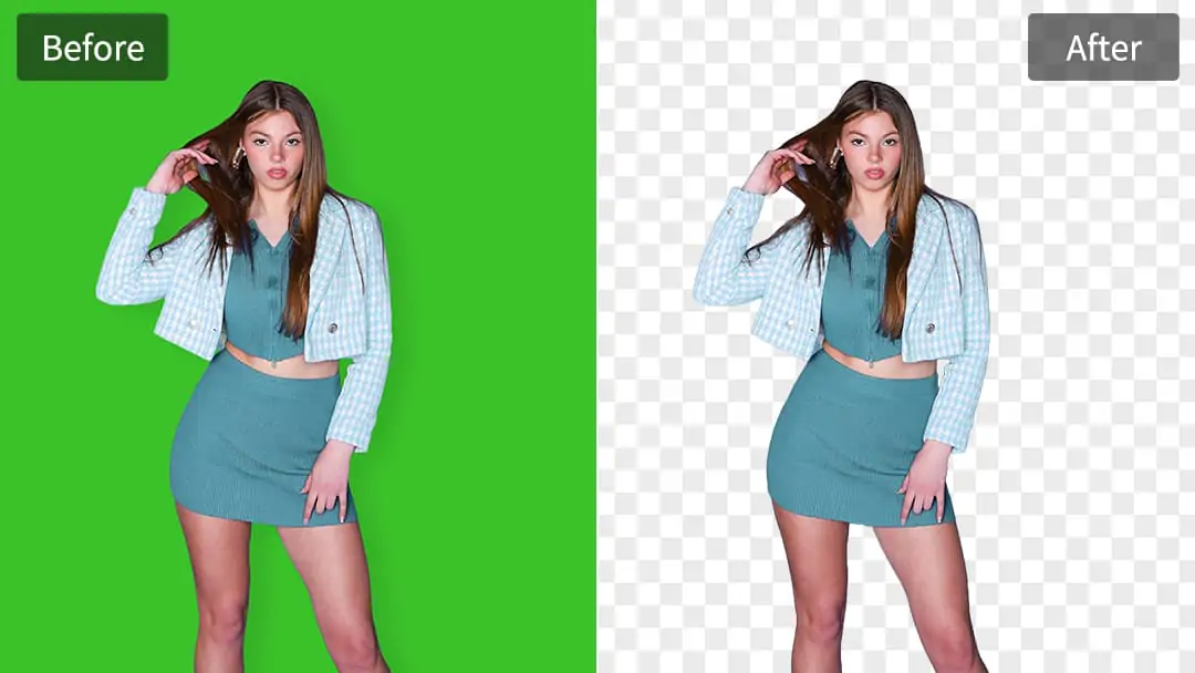 Detect and remove green screen