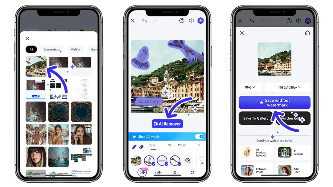 Remove sticker from photo on iPhone and Android