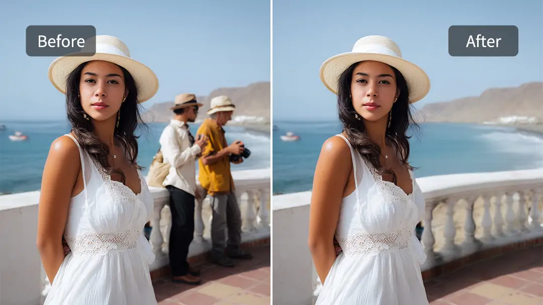 Remove strangers from photos