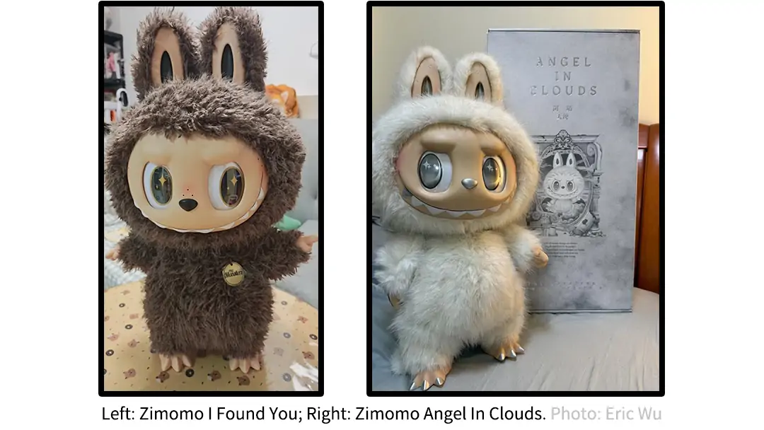 Photos of "Zimomo I Found You" and "Zimomo Angel In Clouds"