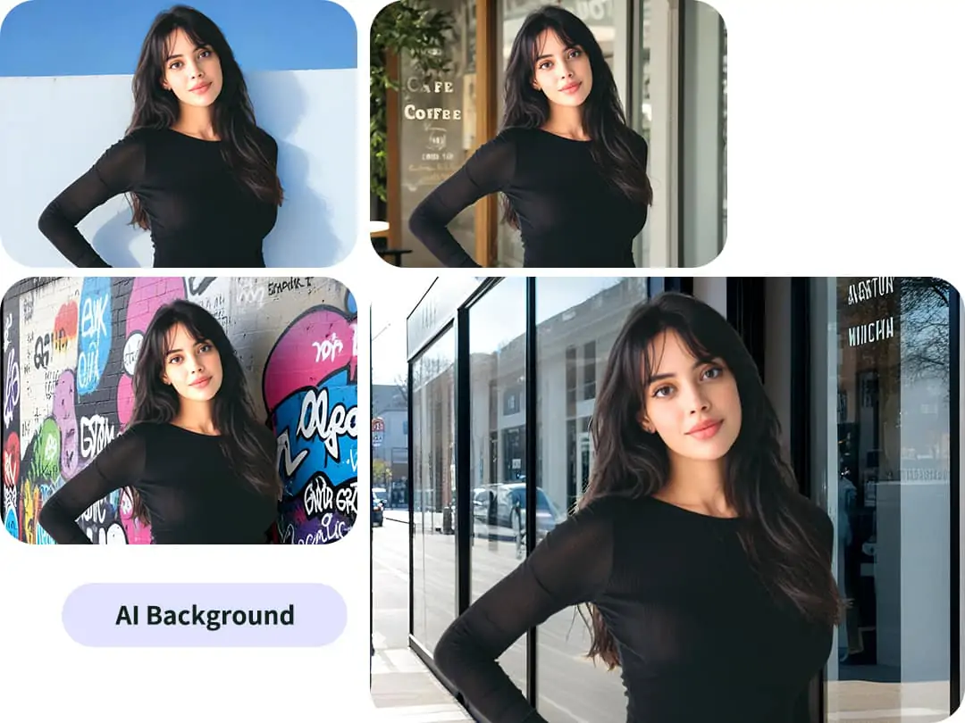 Using AI to replace portraits with different backgrounds of various locations