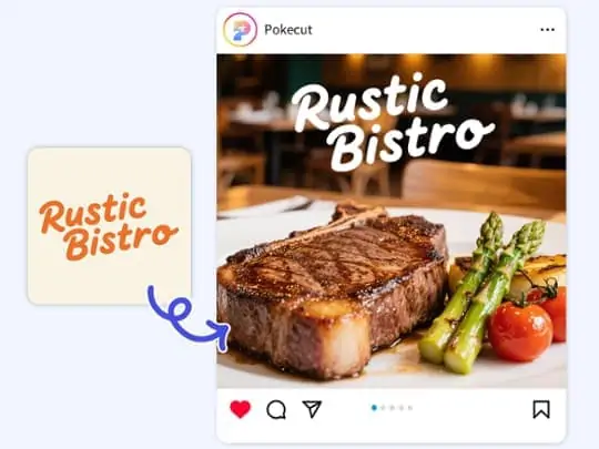 Social media cover images with semi-transparent logos overlaid.