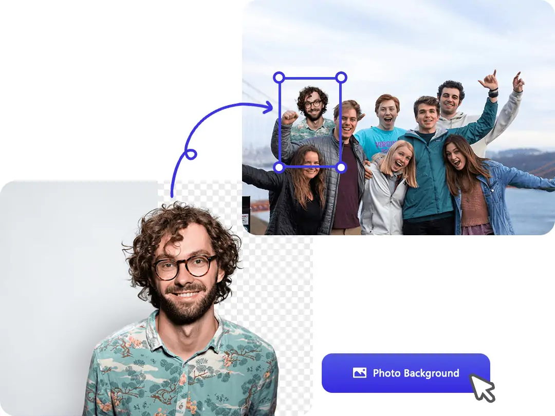 How to add a person to a photo in one click