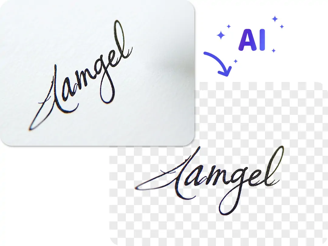Transparent signature ready to be added to a digital photo