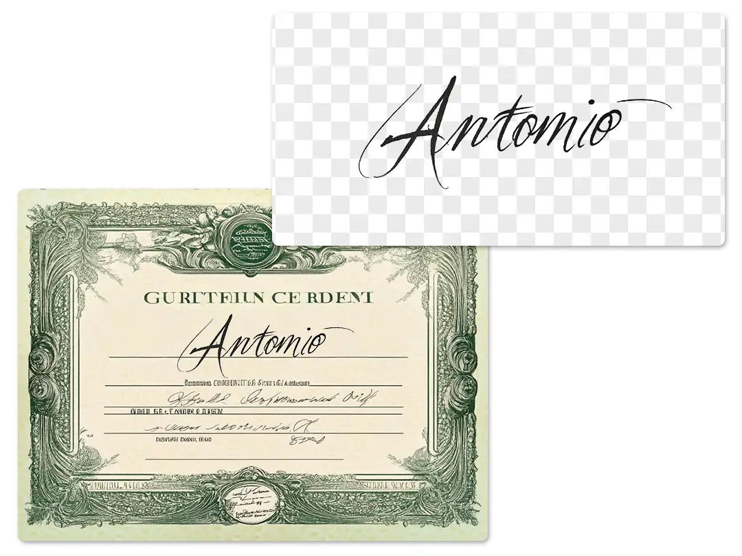 Add a digital signature on a photo