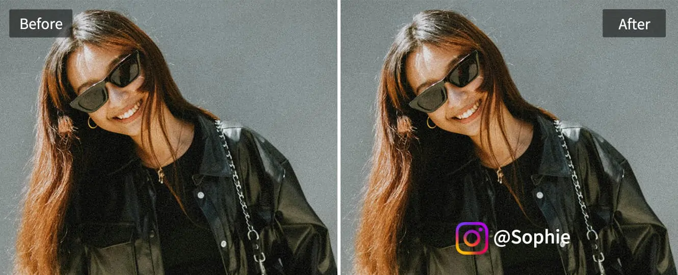 Add watermarks to personal photography and post to Instagram