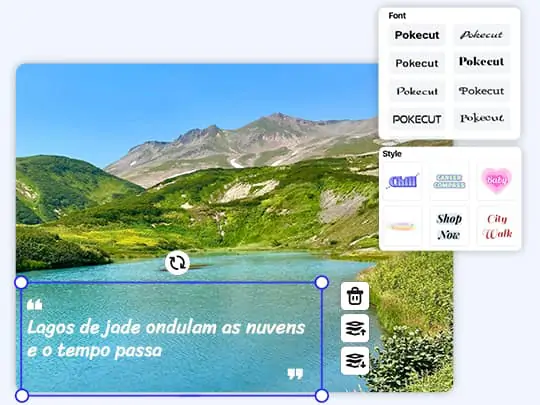 Adicionar texto à imagem.