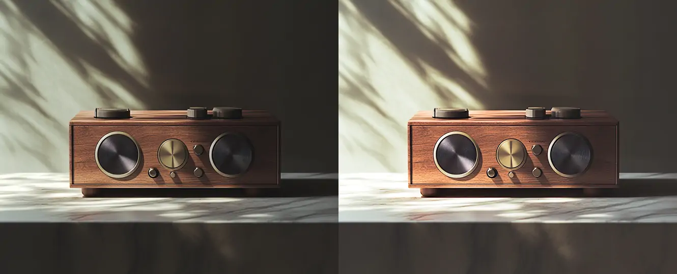 Easily brighten product photos to create perfect product display images
