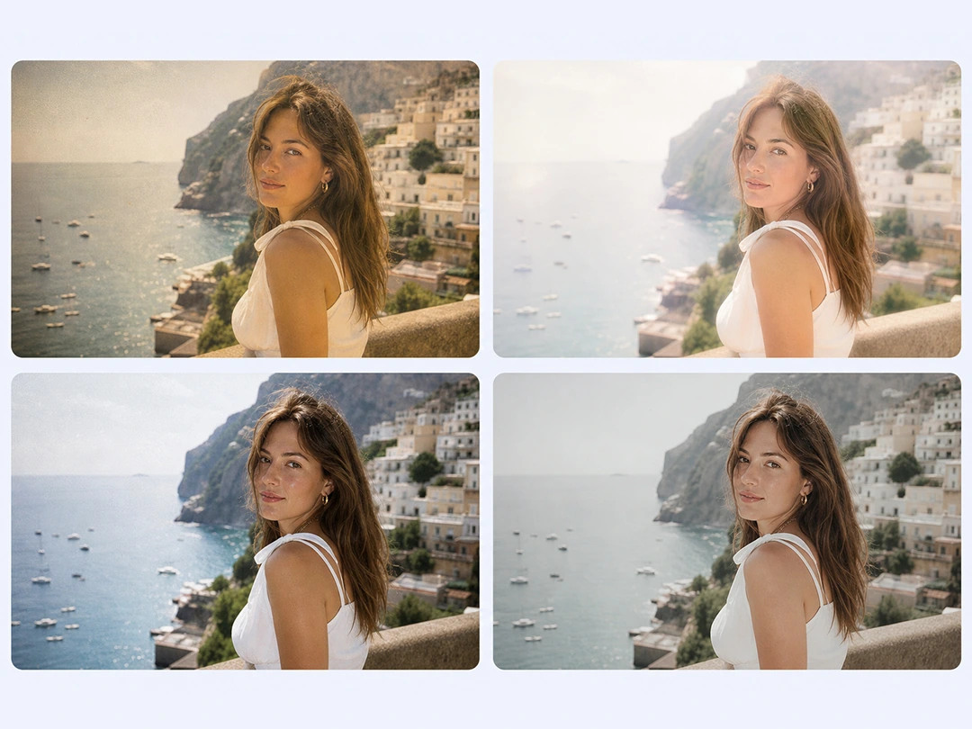 Photo style cards for different aesthetic filters