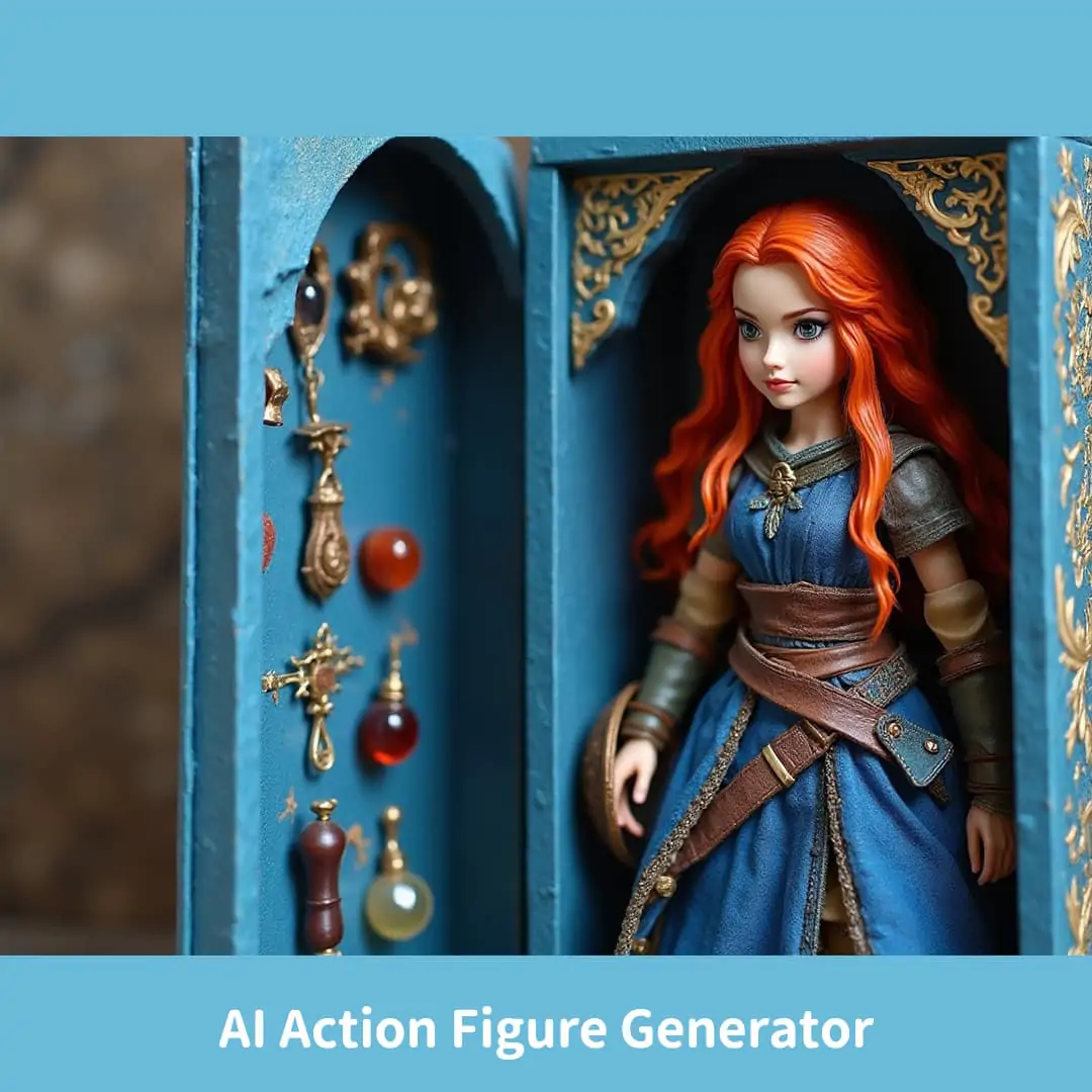 Realistic AI generated action figure with Pokecut