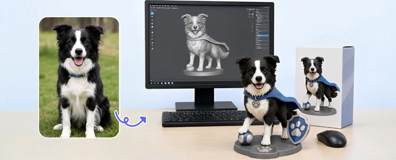 Pet photo turned into a toy hero