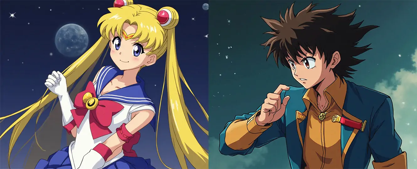 Japanese and Korean anime style photos generated by Pokecut's ai cartoon generator