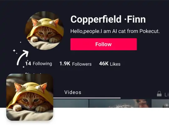 Create a sad AI cat for social avatars.