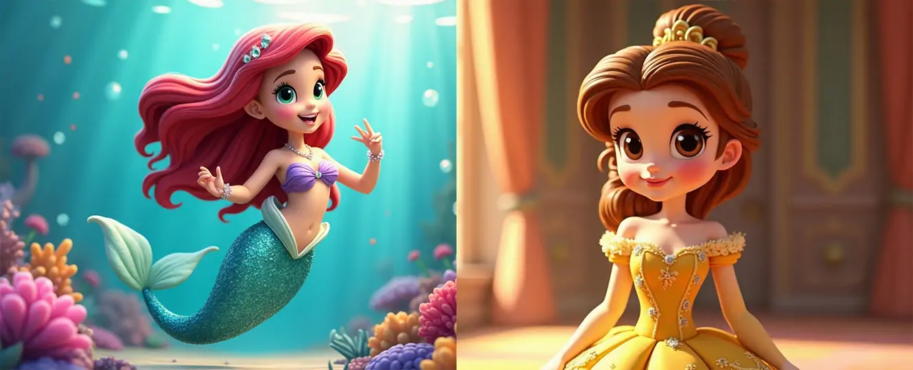 3D cartoon character generated by AI with vibrant colors and playful design