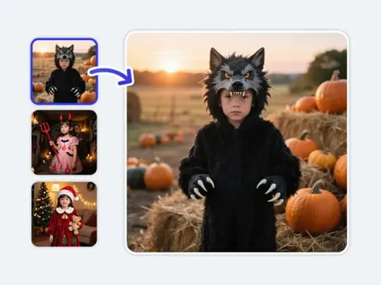 Change into different festival themed costumes.