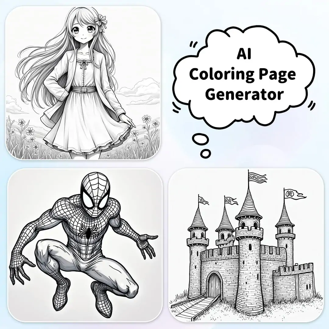 Use AI coloring page generator to design your own coloring pages