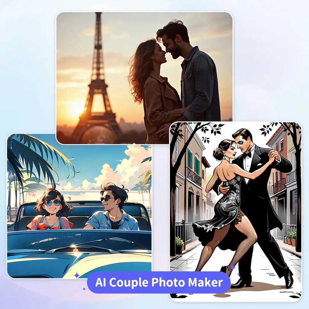 Use the AI Couple Generator to easily create and edit couple pictures in various styles.