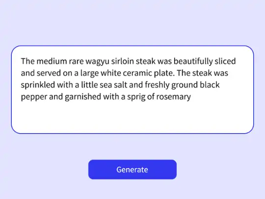 Input AI prompts about Seared Sirloin Steak