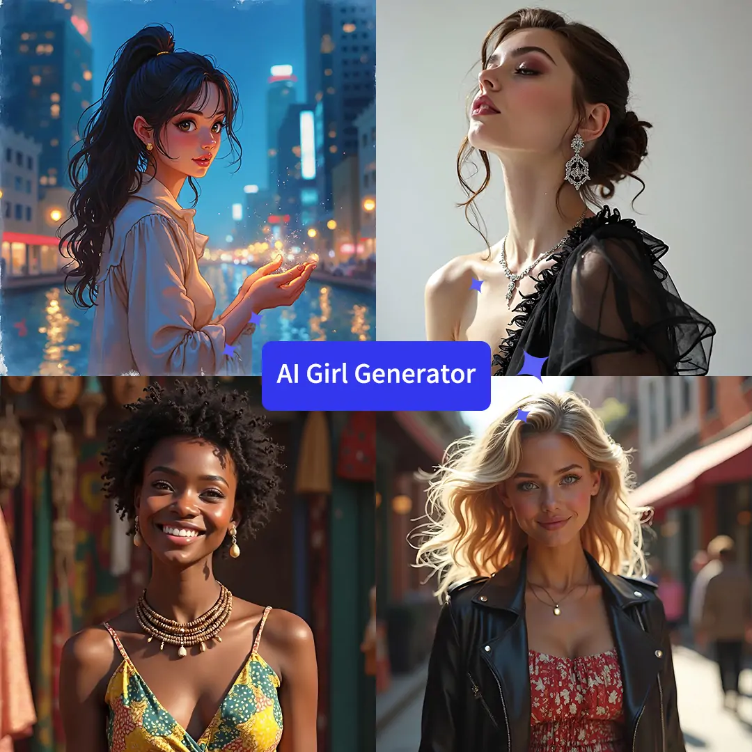 AI girlfriend image generated by Pokecut:A portrait of a girl with beautiful lighting and deep shadows