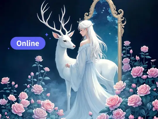 Make AI generated girl portrait on online website.