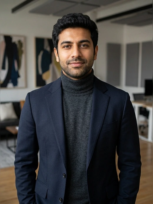 Professional AI headshot after template 4