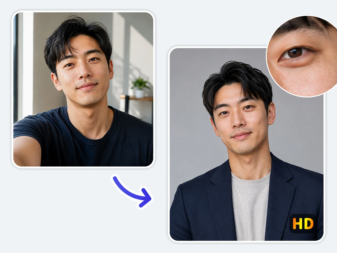 Natural AI generated headshot with clean lighting