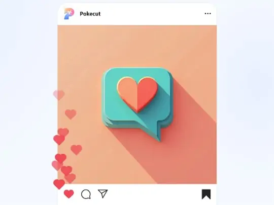 Pokecut's ai icon generator can create socail media art.