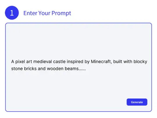 Upload your prompt in Pokecut's AI pixel art generator