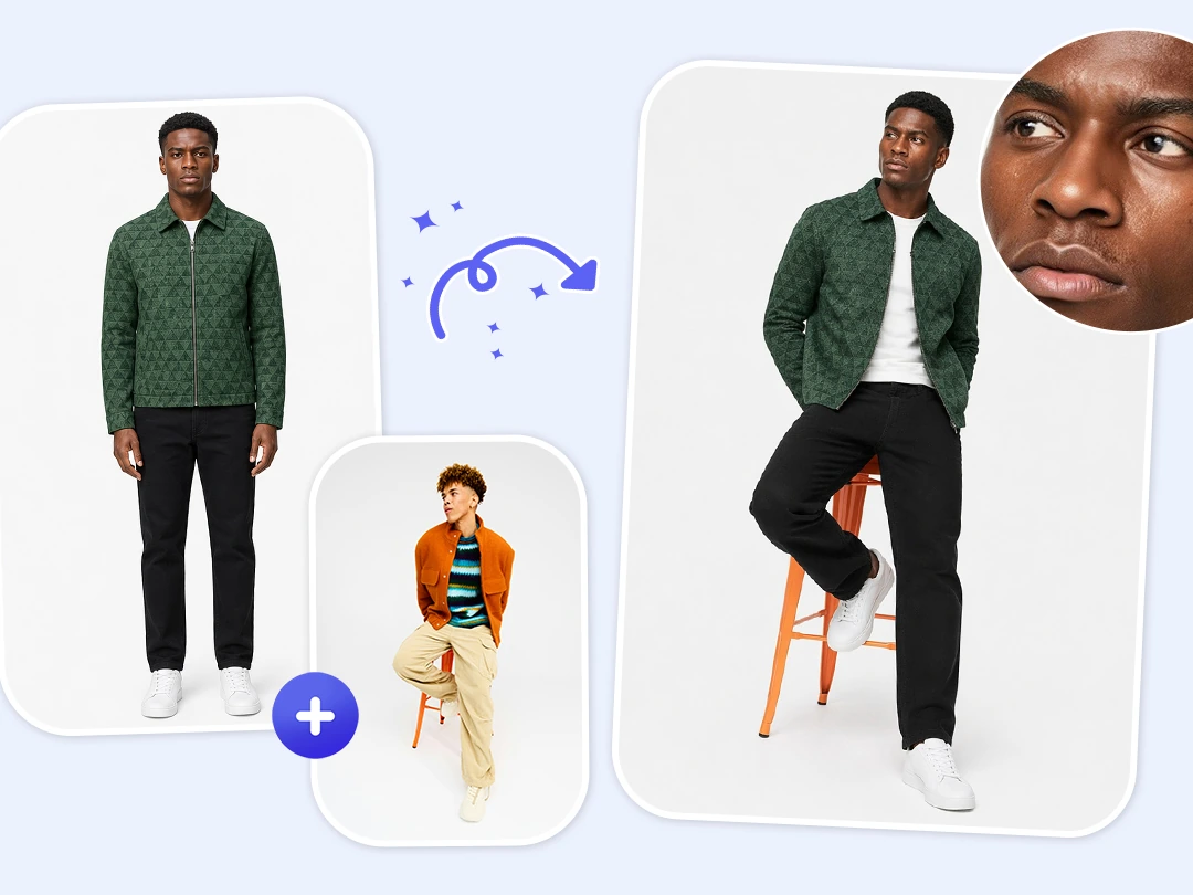 Keep face and outfit details during an AI pose swap