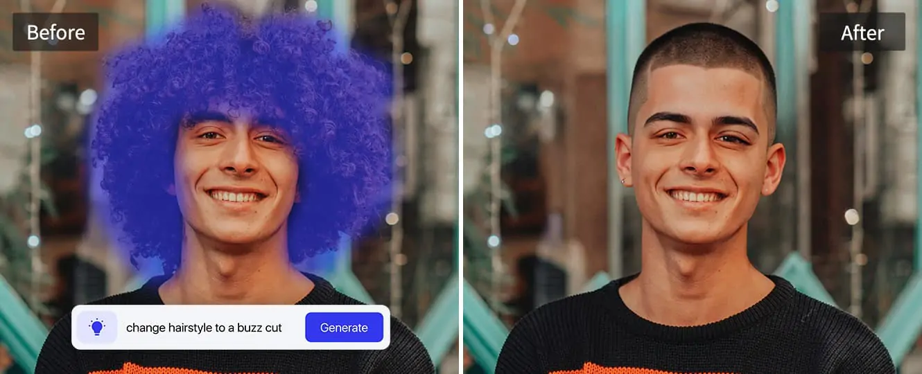 Change your hairstyle using Pokecut's AI replace tool