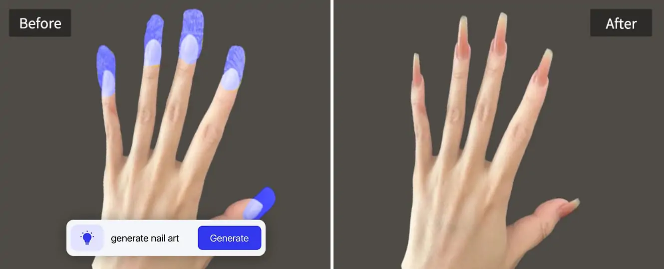 Change your nail style using Pokecut's AI replace tool