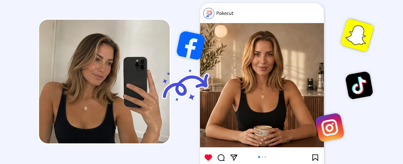 Refresh creator portraits for social media posts