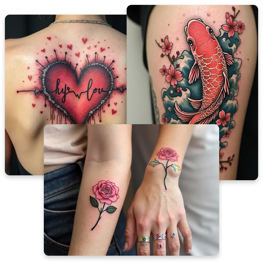 Different styles of tattoos are created by Pokecut's ai tattoo generator