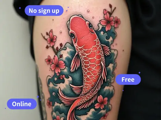 No need for download for Pokecut’s ai tattoo generator.