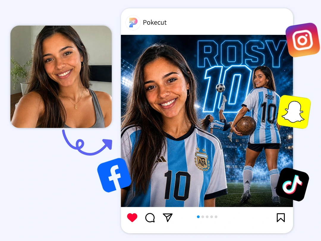 Try viral AI soccer edits with team colors