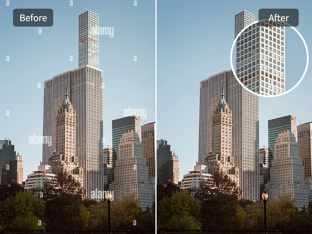 Protect sharp object edges during watermark cleanup