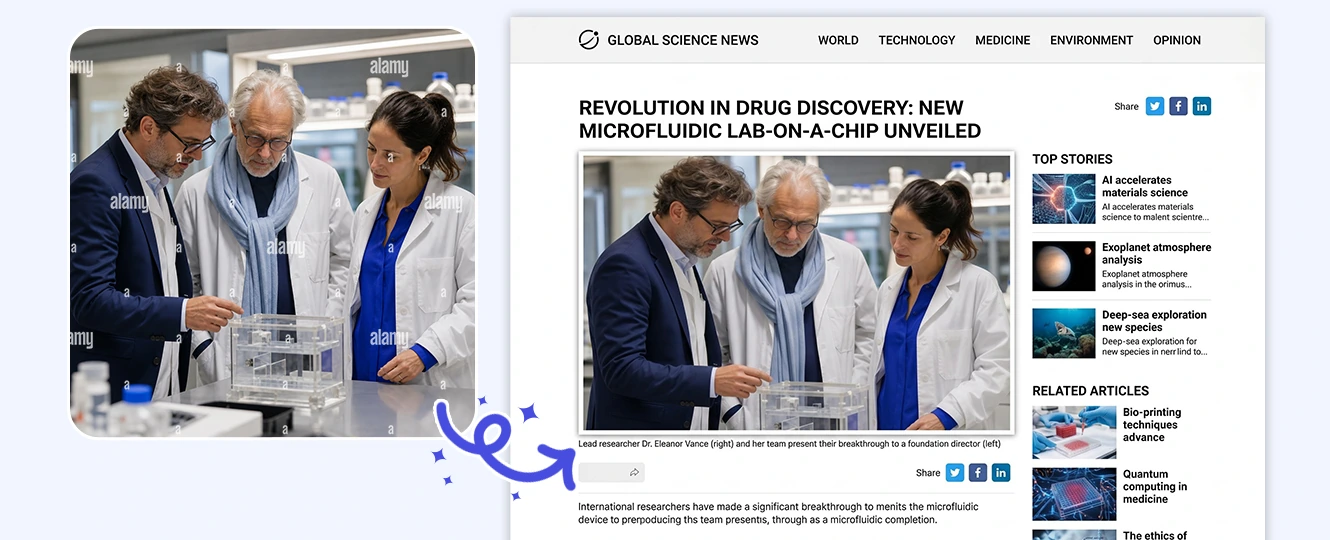 Clean Alamy preview image for a news article layout