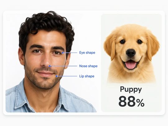 Review eyes, nose, and mouth cues for animal face matching