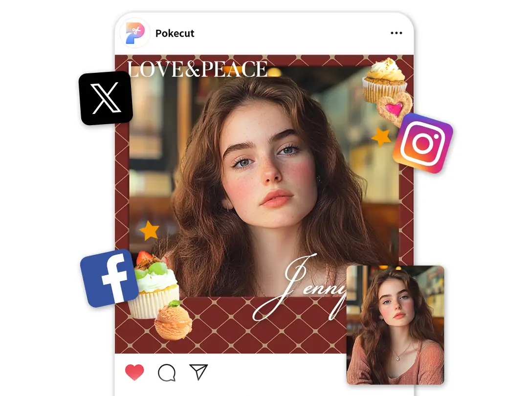 Post annotated image to social media